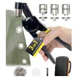 HAPDEN Grommet Tool Kit 1/2 1/4 3/8 Multi-Size Hole Punch, 608 Pcs Heavy Duty Grommets Tool Kit, Eyelets and Grommets for Tarps, Fabric Rings, Leather, Tents, Vinyl, Canvas and so on