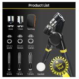 HAPDEN Grommet Tool Kit 1/2 1/4 3/8 Multi-Size Hole Punch, 608 Pcs Heavy Duty Grommets Tool Kit, Eyelets and Grommets for Tarps, Fabric Rings, Leather, Tents, Vinyl, Canvas and so on