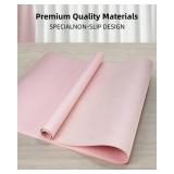 Non-Slip Desk Pad,Mouse Pad,Waterproof PVC Leather Desk Table Protector,Non-Slip PU Leather Desk Blotter, Easy Clean Laptop Desk Writing Mat for Office Work/Home/Decor(Light Pink, 24 x 13.7)