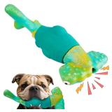 BIKIISEN Dog Toys for Aggressive Chewers, Interactive Dog Chew Toys for Large Dogs, Squeaky Chew Toys to Keep Them Busy, Tough Toys for Medium/Large Breed (Green)