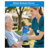 Dr.WYFOOT Dementia Safety Mitts - Anti-Scratch & Anti-Pull Gloves for Elderly, Breathable Washable Mittens with Finger Separation for Alzheimer