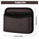 JEYODA Car Seat Side Storage Pocket, Small Organizer,PU Leather Multifunctional Console Side Organizer Bag for Phone, keys, sunglass,wallet,ect (Brown)
