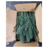 Hananona 50 Pcs Artificial Pine Branches Christmas Greenery Plants Pine Needles DIY Cedar Picks and Sprays Accessories for Christmas Garland Wreath Craft and Home Decor (50, Green)