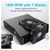 ELUTENG Dual 120mm USB Fan with 3 Speeds 5V Ventilator Fan Portable Cooling Fan Rechargeable Compatible for Laptop Receiver DVR Playstation Xbox Desk Computer Cabinet Cooling