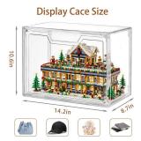 Freebat Stackable Storage Bins, Clear Acrylic Display Case, 5-Pack Acrylic Boxes with Lids, Clear Storage Containers Storage for Handbags, Collectibles & Figures