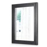AAZZKANG Black Mirrors for Wall Rectangle Wood Framed Decorative Wall Hanging Mirror for Bedroom Living Room Bathroom Home Entryway