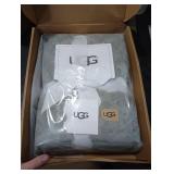 UGG Adalee Faux Fur Throw Blanket Luxury Lightweight Cozy Soft Throw for Couch Bed or Chair Hypoallergenic Machine Washable Double-Sided Fluffy Blanket Home Decor, 50-inch x 70-inch, Seal Grey