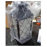 anyperfect 18 Solar Lanterns Outdoor Waterproof, Glass Solar Flickering Flame Lantern Large Hanging Solar Lantern Metal Decorative for Patio Garden Backyard Outside Tabletop Mothers Day Gifts Mom