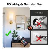 KUAUGST Battery Operated Wall Sconce Set of 2, Rechargeable Wall Lights, Multi-Color Detachable Rechargeable Bulbs, for Bedroom Living Room Hallway