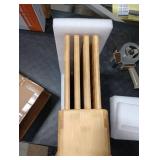 Fiery Chef 14.56L x 11W Bamboo Cutting Board Set of 4 - Wood Cutting Board Set with Holder, Chopping Boards Set with Food Icons, Juice Groove - Ideal for Meat, Fish, Bread, Vegetable, Fruit Chopping