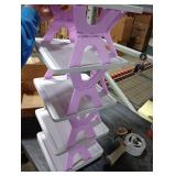 RILUKICH Shoe Rack, Collapsible Kids Shoe Rack, 6-Tier Small Foldable Shoe Organizer for Entryway, Dorm, Bedroom (Pink-x)