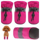 Teozzo Dog Boots - Pink/Grey - Small/Medium