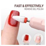 GAOY Rechargeable Cordless Nail Drill for Beginners, Electric Nail File with 12 Drill Bits and Sanding Band Set for Acrylic and Gel, Pink - Retail: $24