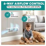 Air Vent Deflector with 6-Way Multi-Directional Airflow - 10x4", 2-Pack Heat Register Cover: Magnetic Vent Covers for Home Floor, Air Conditioner Deflector, Heater Diverter for Wall, Ceiling, AC Duct 