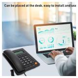 Desktop Landline Telephone, Corded Phone with Caller ID Display for Home Office Hotel Restaurant Easy to Install - Retail: $29