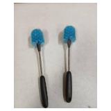 MOSOLAN Stainless Steel Water Bottle Brush, Long Handle Scrubbing Brush, Built for Cleaning Sports Bottles, Baby Bottles, Cups, Coffee Mugs, Glasswares, Wine Decanters, Flask, 2 Pack, 13 in - Retail: 