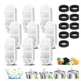 Cat Water Fountain Filters, 9 Pack Replacement Filters & Replacement Pre-Filter Sponges for Stainless Steel Pet Fountain with Water Level Window, Fountain Carbon Filters for Dog Water Dispenser Bowl -