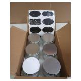 BPFY 6 Pack 16 oz Glass Jars With Lids, Glass Kitchen Canisters Cabinet, Pantry Organization, Food Storage Jars for Flour, Sugar, Coffee, Candy, Snacks - Retail: $15