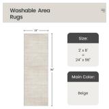Valenrug Runner Rugs 2x8 - Stain Resistant 2x8 Rugs Runners for Hallways Living Room, Non Slip Runner Rugs for Bedroom, Folable Machine Washable Hallway Runner (2