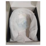 CIVPOWER Neck Fan: Portable Personal Neck Cooling Rechargeable Bladeless Fan - Hands Free 3 Speed 4000 mAh Battery USB Operated Wearable Headphone Design - Gift for Men Women Outdoor (White) - Retail: