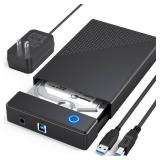 3.5 Hard Drive Enclosure, USB 3.0 Internal/External Hard Drive Case for 3.5/2.5 inch SATA HDD Up to 20TB Data Recovery Kit Support UASP with 12V 24W Power Adapter - Retail: $18