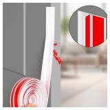 T-Shaped Silicone Seal Strip for Door & Windows, 20Ft Weatherproof Draft Stopper, Gap Seal for Door Sides (White) - Retail: $21