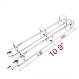 Shuokecrafts 2Pack Letter Size 3 D-Rings Binder Mechanism Without Trigger, 11 inch Sheet Size, No Boosters (25mm(1 inch Base Width))