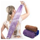 Dr.Pedi 3 Pieces African Net Sponge with Handles Long African Exfoliating Net Washcloth Bath Sponge Net Cloth Wash Net Body Back Scrubber for Shower Loofah - Retail: $10