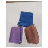 Dr.Pedi 3 Pieces African Net Sponge with Handles Long African Exfoliating Net Washcloth Bath Sponge Net Cloth Wash Net Body Back Scrubber for Shower Loofah - Retail: $10