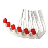 Tetra-Teknica UH03-6P-W Heavy Duty Garage Storage Utility Hooks, Color White, 6 per Pack - Retail: $9