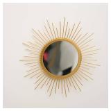 KKTAPOS Gold Sunburst Mirror for Wall - Metal Room Decor & Home Decor, Boho Mirror Gifts for Women & Moms (Small, Sun) - Retail: $19