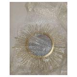 KKTAPOS Gold Sunburst Mirror for Wall - Metal Room Decor & Home Decor, Boho Mirror Gifts for Women & Moms (Small, Sun) - Retail: $19
