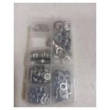 Kviceo Stainless Steel Flat Washers Assortment, 18-8 (304) Stainless Steel Metric Washers, 547-Piece Set (M3, M4, M5, M6, M8, M10, M12) with Plastic Storage Case - Retail: $6