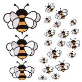 FOBSME 60 Pcs 3D Bee Stickers 3 Sizes Tiny Ornaments for Honey Bee Party Wall Decal Decorations Yellow Honey Bees Clings for Home Classroom Office Fridge Window Decor Spring Summer Party Supplies - Re