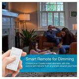 Lutron Pico Remote for Caseta Smart Dimmer Switch, 3-Button Control with Raise/Lower and Preset Lighting Level, For Table Top or Wallmount Use, PJ2-3BRL-WH-L01R, White - Retail: $25