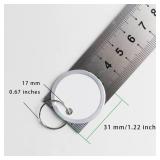 180 Pieces Metal Rim Tags Key Tags Round Paper Tags with Metal Rings for Car Keys and Door Keys,White - Retail: $17