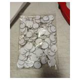 180 Pieces Metal Rim Tags Key Tags Round Paper Tags with Metal Rings for Car Keys and Door Keys,White - Retail: $17