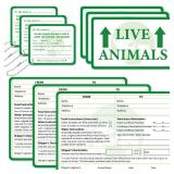 YHNTGB 50 Pcs Live Animal Stickers Labels for Airline Cargo Crates Includes Fragile Arrow Markings Great for Shipping Packing Safely This Side Up Handle Warning Care Tags - Retail: $9