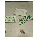 YHNTGB 50 Pcs Live Animal Stickers Labels for Airline Cargo Crates Includes Fragile Arrow Markings Great for Shipping Packing Safely This Side Up Handle Warning Care Tags - Retail: $9