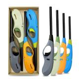 4PCS Butane Lighter Refillable Flame Lighter for BBQ Candle(No Butane Inside) - Retail: $10