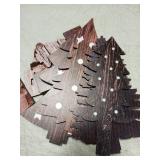 8 Pcs Wooden Christmas Trees,Tabletop Rustic Christmas Decor,Tabletop Decor Rustic Wood Christmas Trees,Xmas Centerpieces Table Wooden Signs,Farmhouse Table Home Decor for Home Office Farmhouse - Reta
