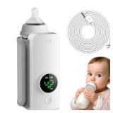 Portable Bottle Warmer for Travel, Fast Warming Comfortable Baby Feeding On The Go, Waterless Milk Warming with Battery-Powered for Home Outdoor - Retail: $30