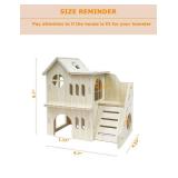 Sirvarni Hamster Hideout Cage Accessories - Hamster House and Habitat Wooden Hide Hut with Climbing Ladder for Dwarf Gerbils and Mouse Mice Rat Other Small Animals etc. - Retail: $10