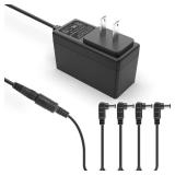 Guitar Pedal Power Supply, DC 9V, 1.2A, BOSS PSA Adapter 9V DC Power Cord Adapter for Guitar Pedals Keyboard Pedalboard 5.5 * 2.1mm Tip Negative & 4 Way Daisy Chain Pedal Cables - Retail: $10