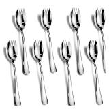 Alata Sporks, 5 Pack Food-grade Stainless Steel Sporks, 7.4 Inches Long Handle Salad Forks For Dessert, Ice Cream, Salad, Soup, Noodle, Spaghetti, Dishwasher Safe - Retail: $15