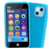 MOMILLA Kids Toys Smart Phone, Dual Camera with Stickers, 3.97" Touchscreen, 200+ Educational Puzzle Games, Learning Toys with Parental Control for Ages 3-8, Birthday Gift - Retail: $60