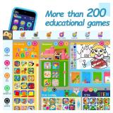 MOMILLA Kids Toys Smart Phone, Dual Camera with Stickers, 3.97" Touchscreen, 200+ Educational Puzzle Games, Learning Toys with Parental Control for Ages 3-8, Birthday Gift - Retail: $60