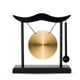 Feng Shui Gong Decor, Zen Brass Desktop Decor, 6.4x6.3x2 Inch Mini Sound Healing Instrument for Home, Office, Party, Yoga, Gift - Retail: $10
