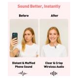 USB C Lavalier Microphone Wireless Mini Mic for Type-C Android Phone/Tablet/PC Video Recording Clip-on Mics with Rotatable Clip&Denoise Recording, Ideal for Vlog Tiktok Youtube Content Creator, Pink -