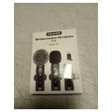 USB C Lavalier Microphone Wireless Mini Mic for Type-C Android Phone/Tablet/PC Video Recording Clip-on Mics with Rotatable Clip&Denoise Recording, Ideal for Vlog Tiktok Youtube Content Creator, Pink -